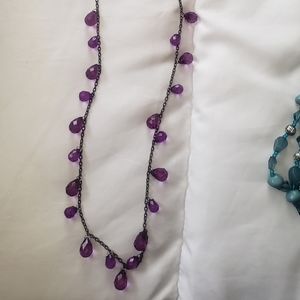 Long purple necklace 28"